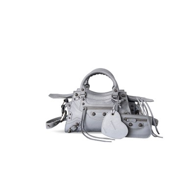 BALENCIAGA SMALL NEO CAGOLE CITY IN LIGHT GRAY 700940210BJ1809 (25.9*17.8*11.4cm)